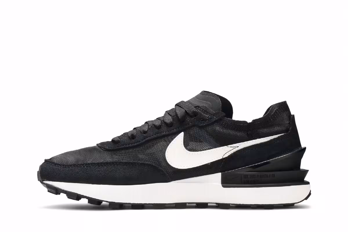 Nike Women's Waffle One Black White, view 4
