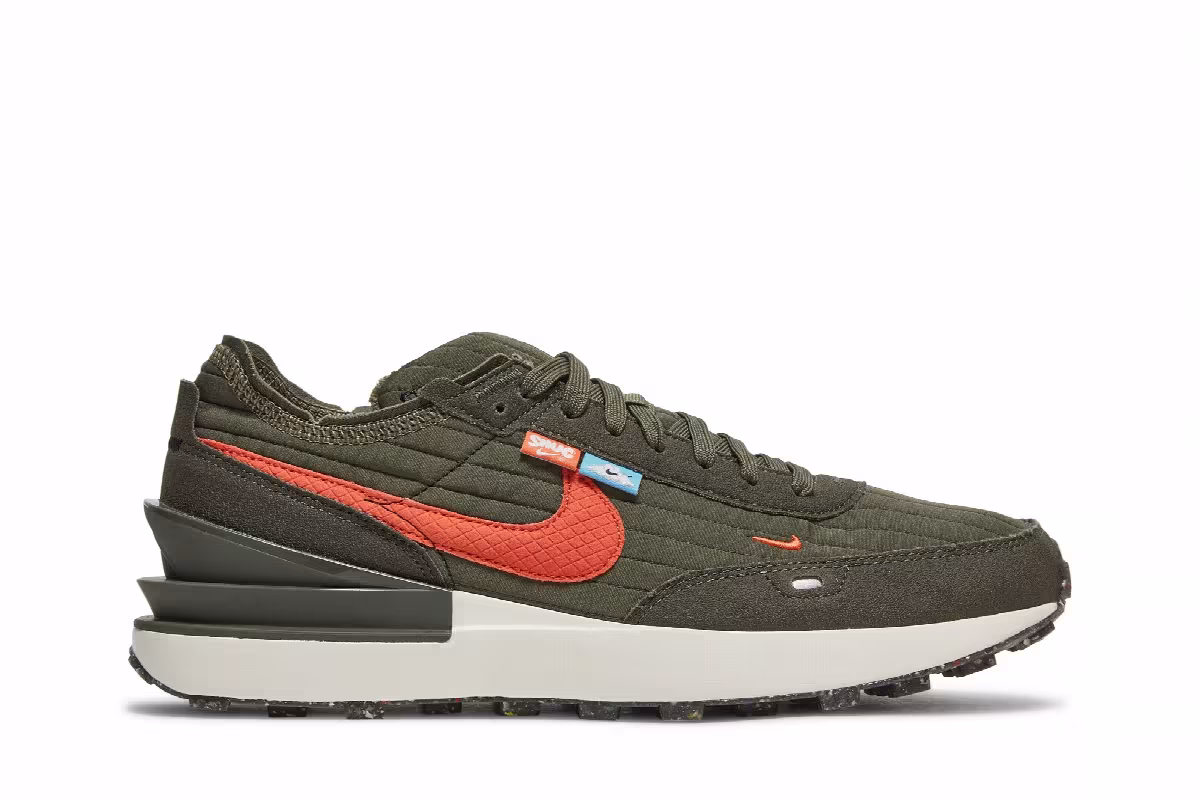 Nike Waffle One Premium Toasty - Medium Olive, view 2