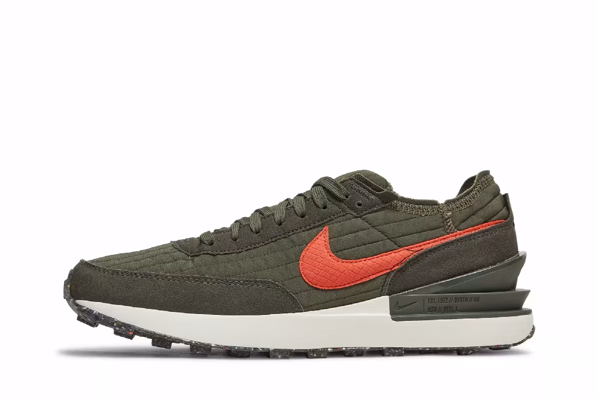 Nike Waffle One Premium Toasty - Medium Olive, view 4