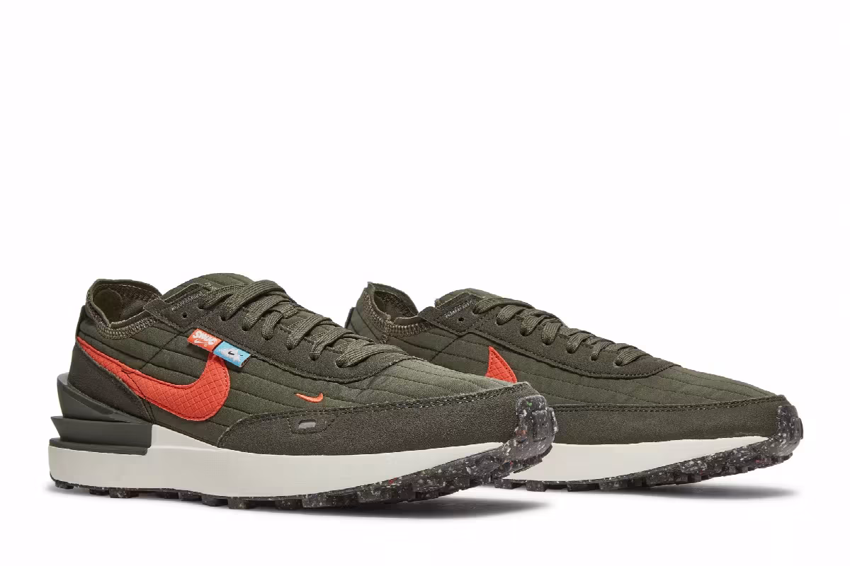 Nike Waffle One Premium Toasty - Medium Olive, view 9