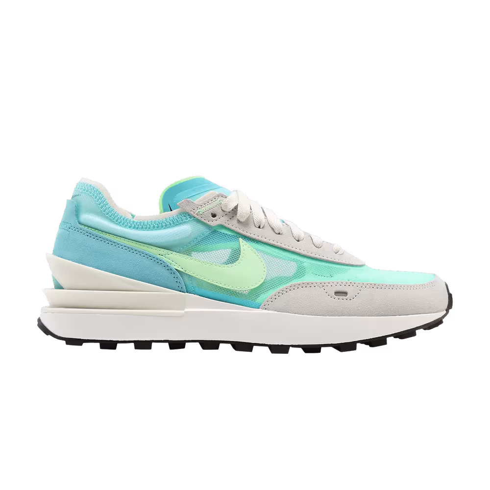 Nike Women's Waffle One Bleached Aqua Lime Glow