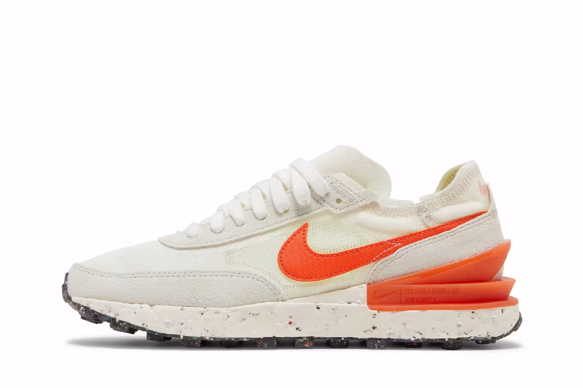 Nike Women's Waffle One Crater SE Pale Ivory Orange, view 4
