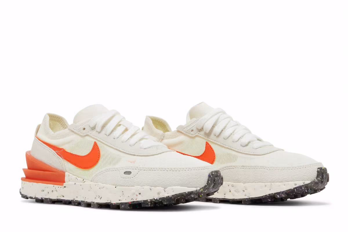 Nike Women's Waffle One Crater SE Pale Ivory Orange, view 9