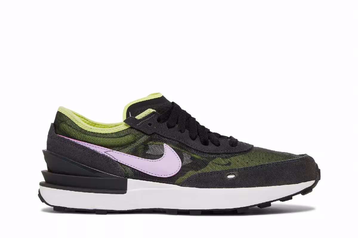 Nike Waffle One GS Light Lemon Twist Lilac, view 2