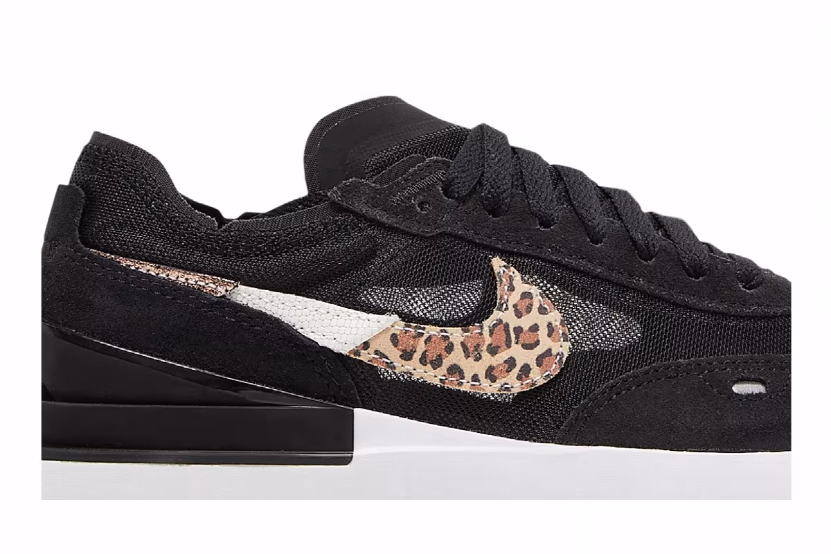 Nike Women's Waffle One Black Leopard, view 3