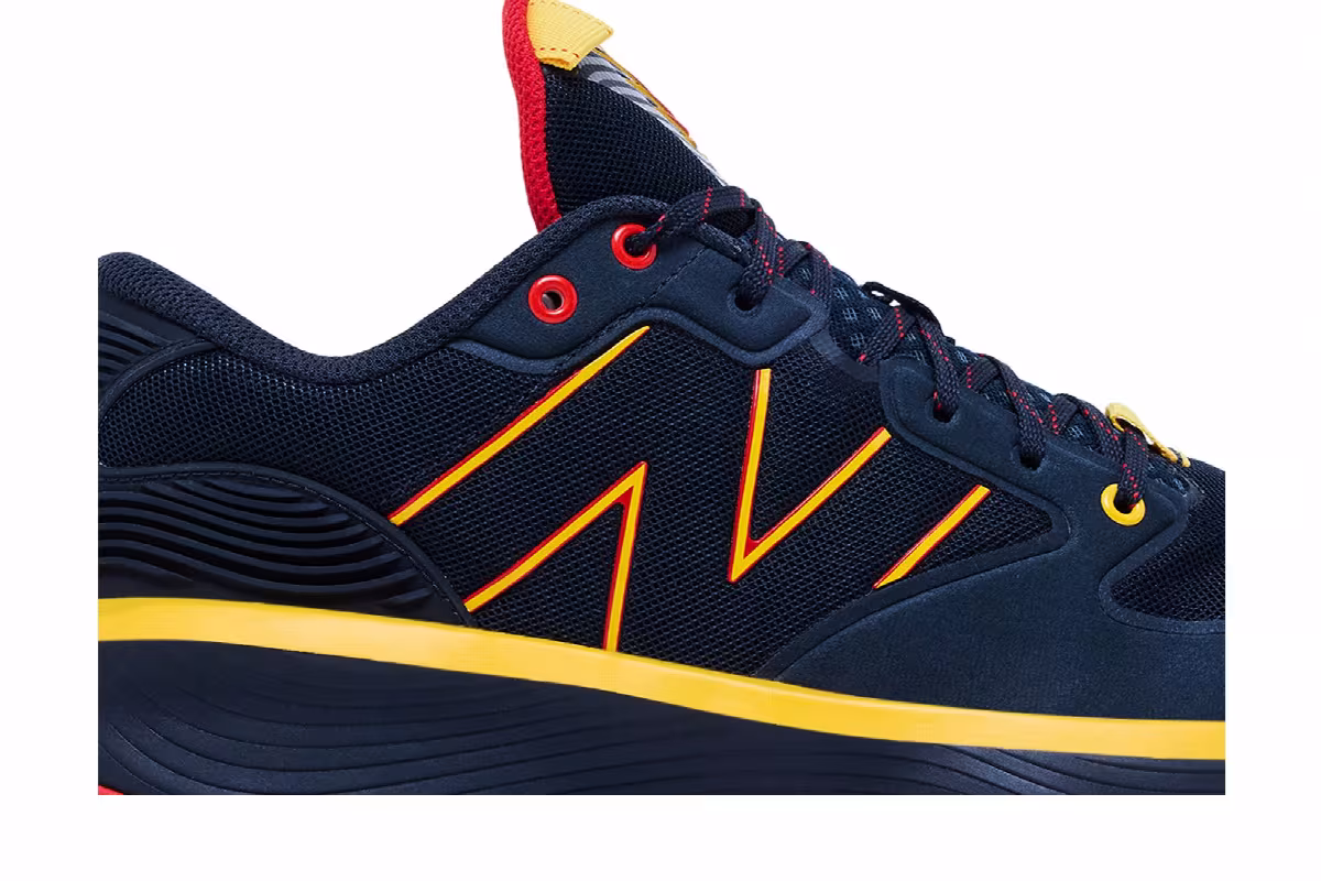 New Balance Hesi Low Outer Space Red Yellow, view 3