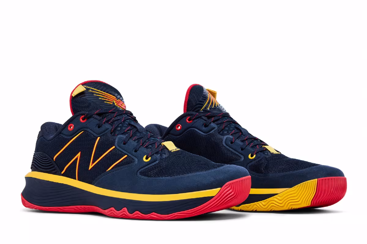 New Balance Hesi Low Outer Space Red Yellow, view 9
