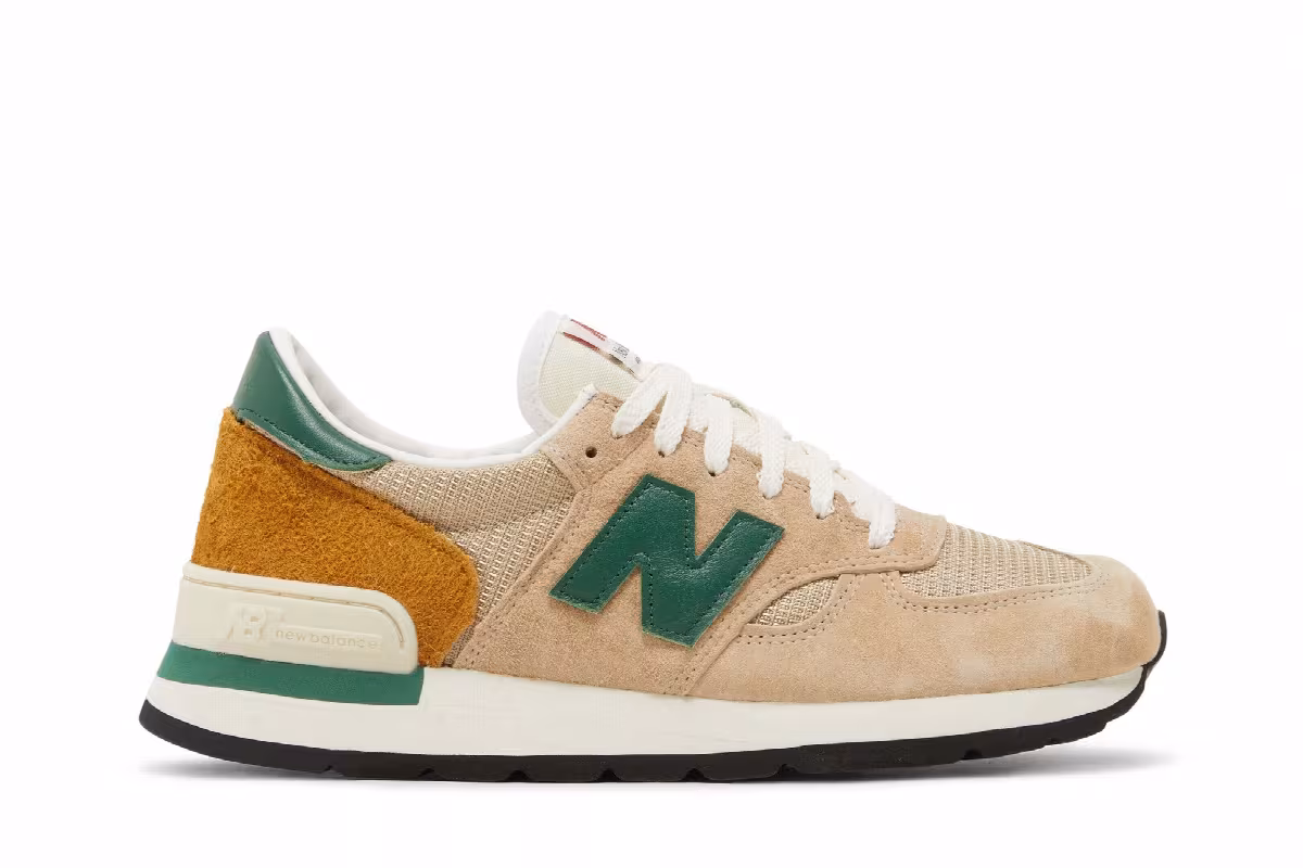 Teddy Santis x New Balance 990v1 Made in USA Tan Green, view 2