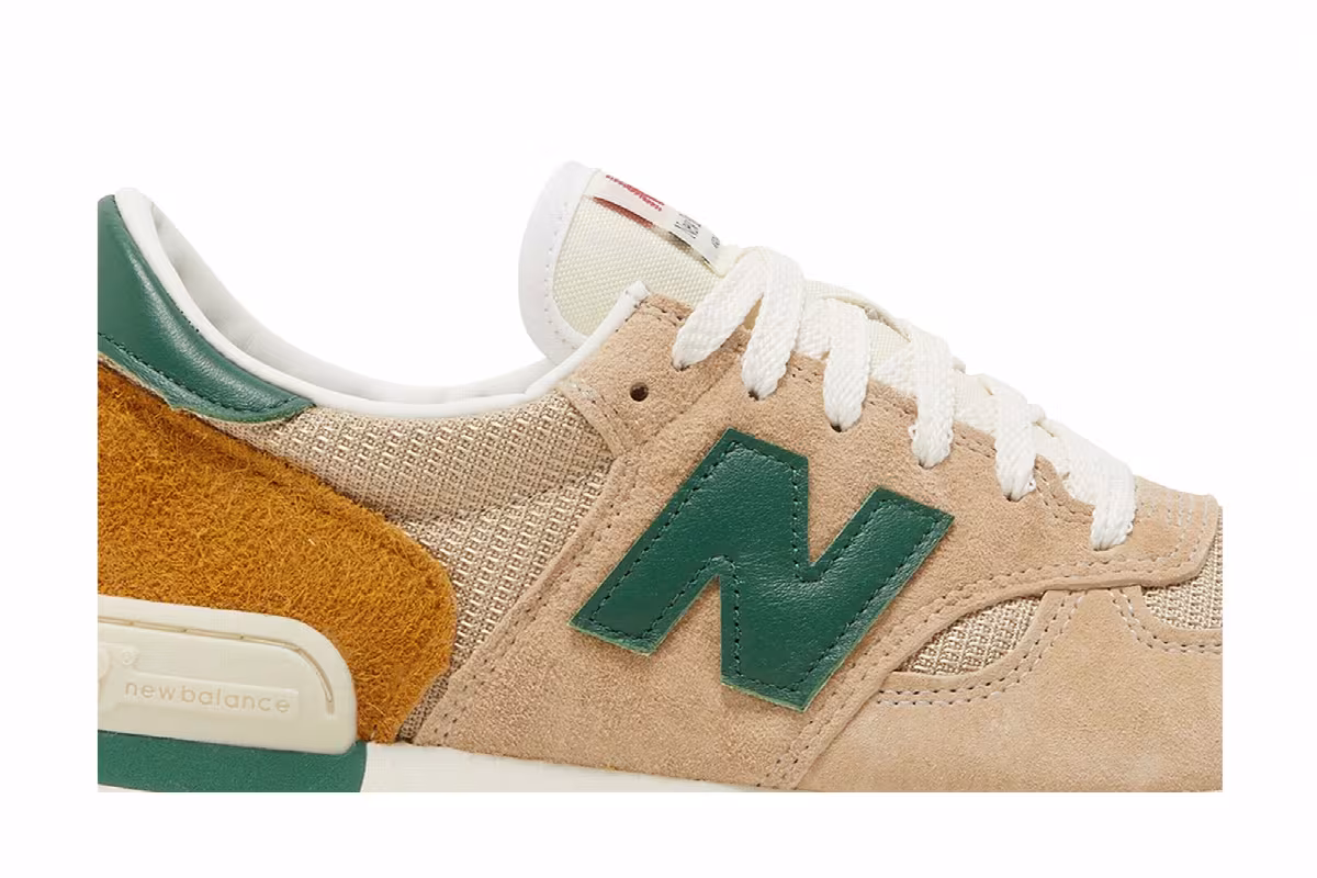 Teddy Santis x New Balance 990v1 Made in USA Tan Green, view 3