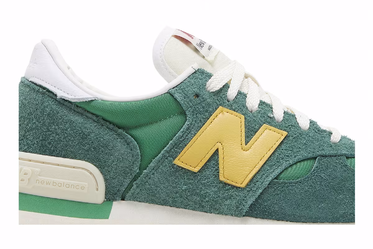 Teddy Santis x New Balance 990v1 Made in USA Green Gold, view 3