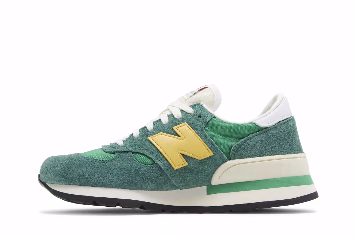 Teddy Santis x New Balance 990v1 Made in USA Green Gold, view 4