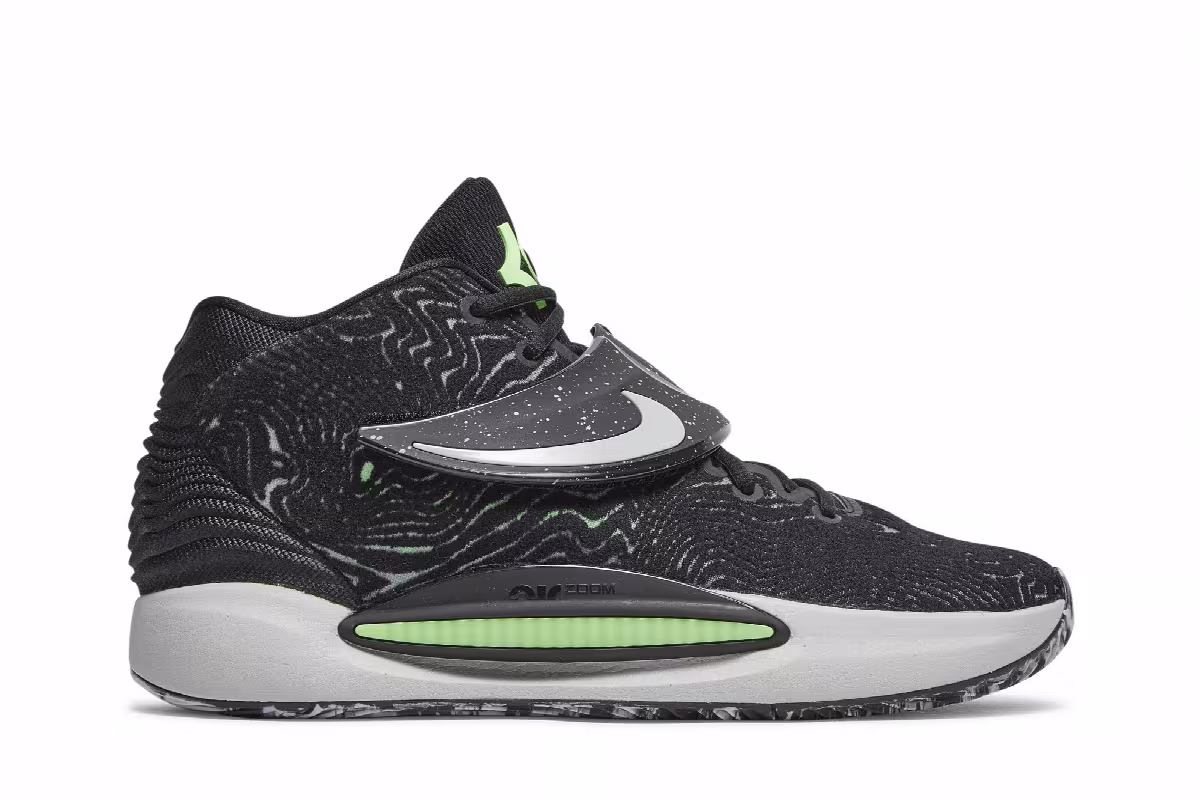 Nike KD 14 Black Lime Glow, view 2