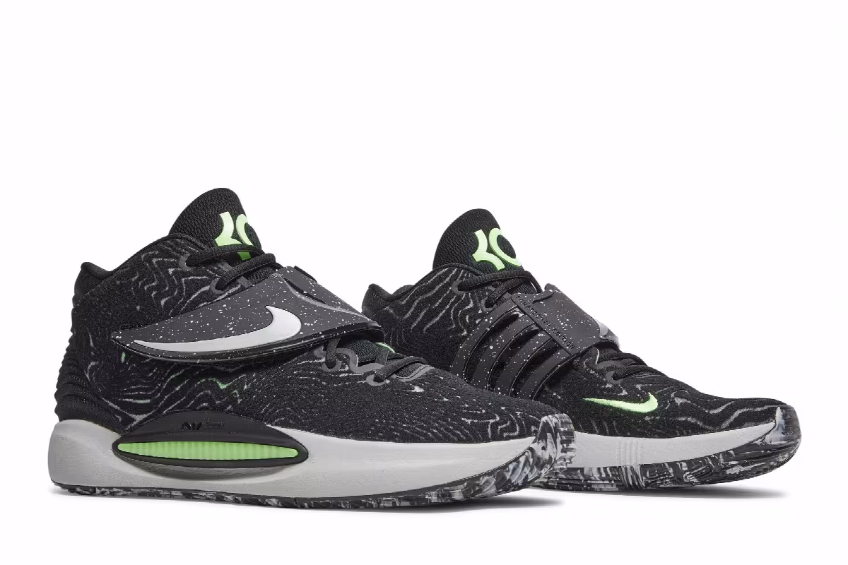 Nike KD 14 Black Lime Glow, view 9