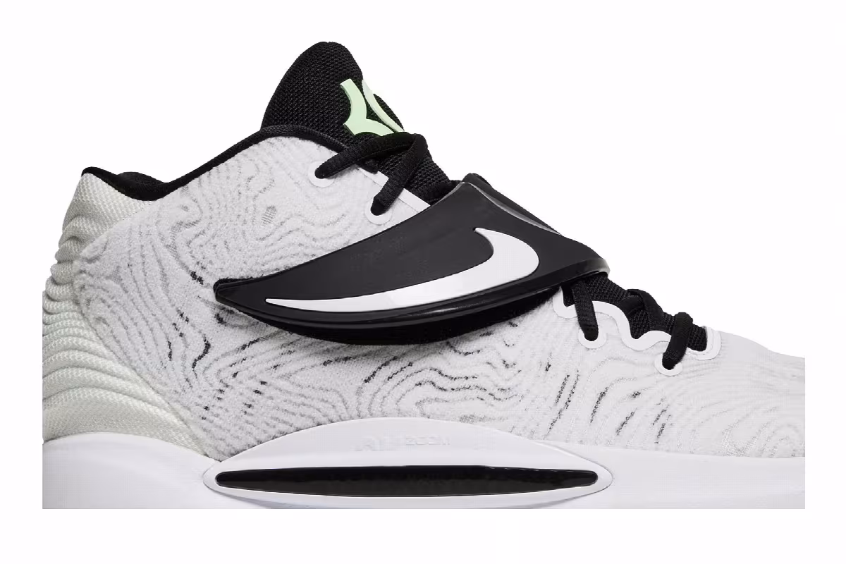 Nike KD 14 TB White Black, view 3
