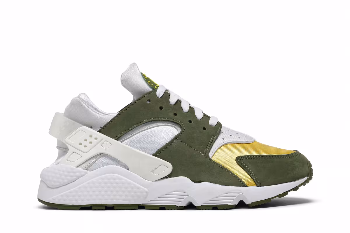 Stussy x Nike Air Huarache LE Dark Olive 2021, view 2