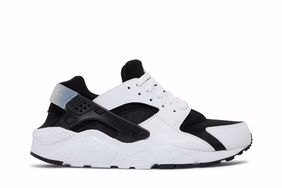Nike Huarache Run GS Black White, view 2