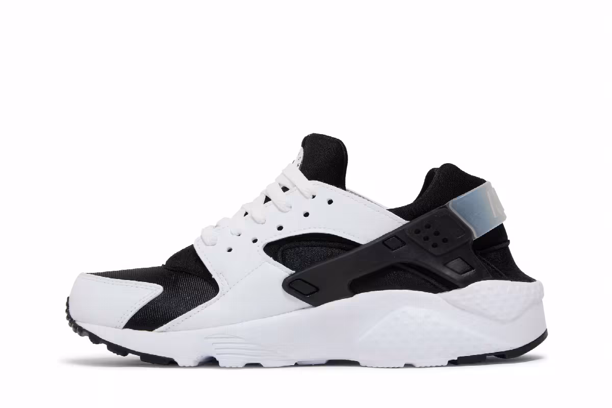 Nike Huarache Run GS Black White, view 4