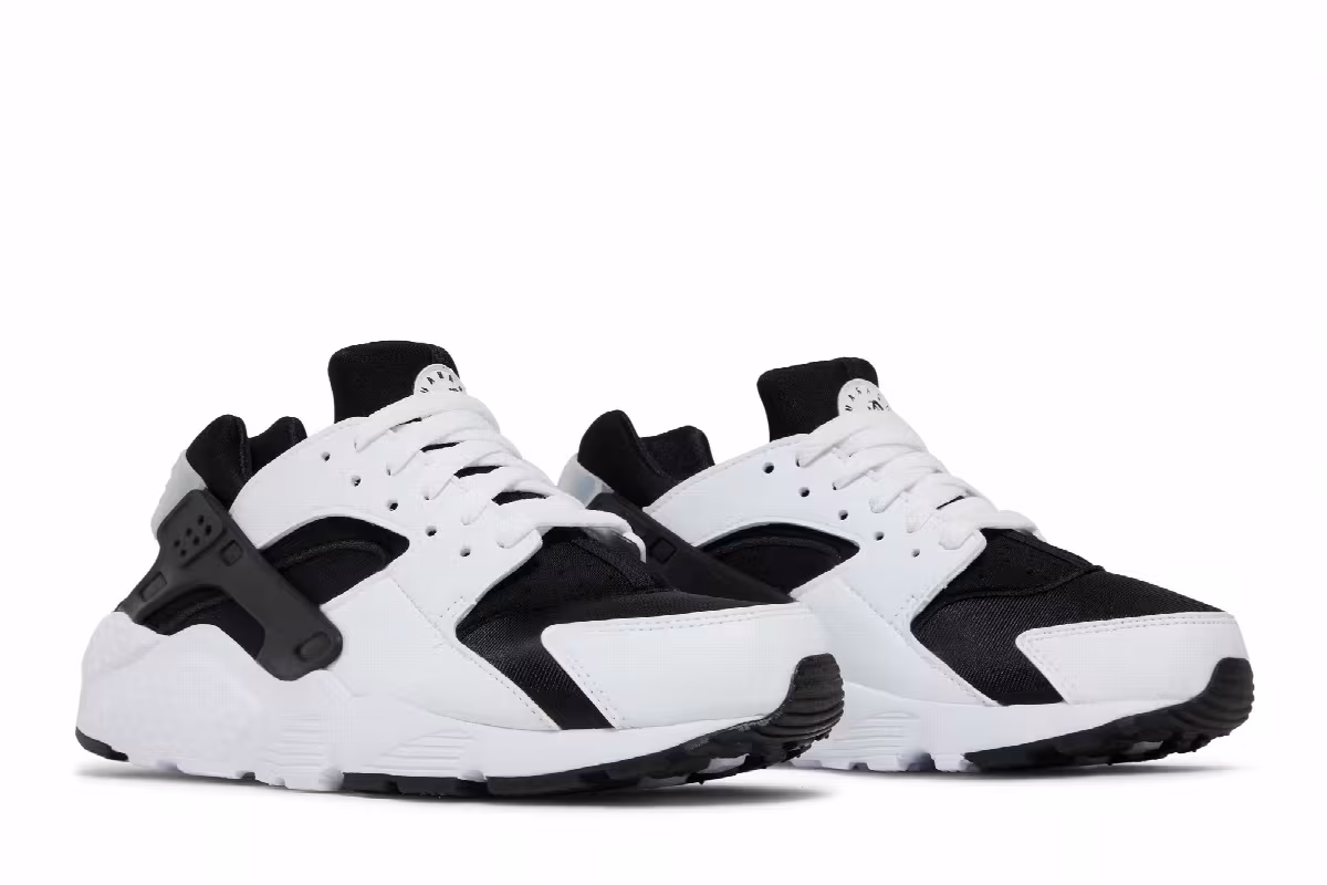 Nike Huarache Run GS Black White, view 9