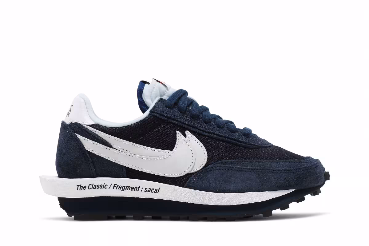 Fragment Design x sacai x Nike LDV Waffle Blackened Blue, view 2