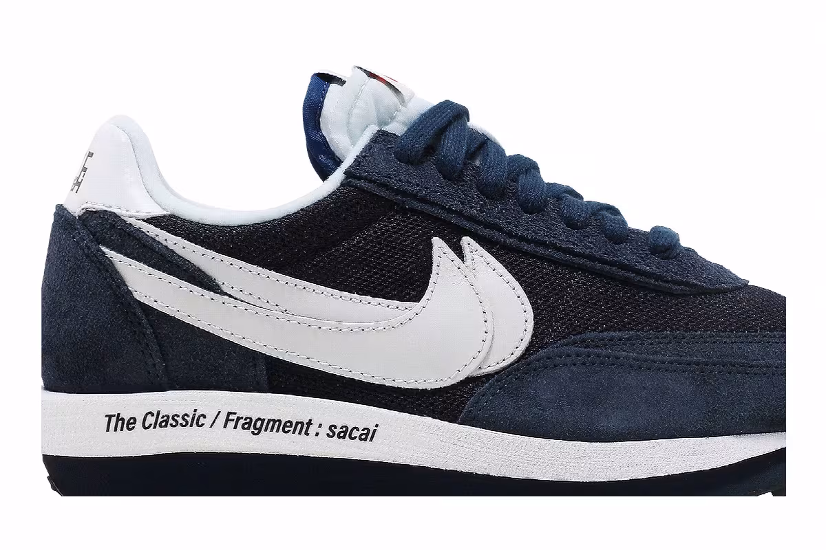 Fragment Design x sacai x Nike LDV Waffle Blackened Blue, view 3