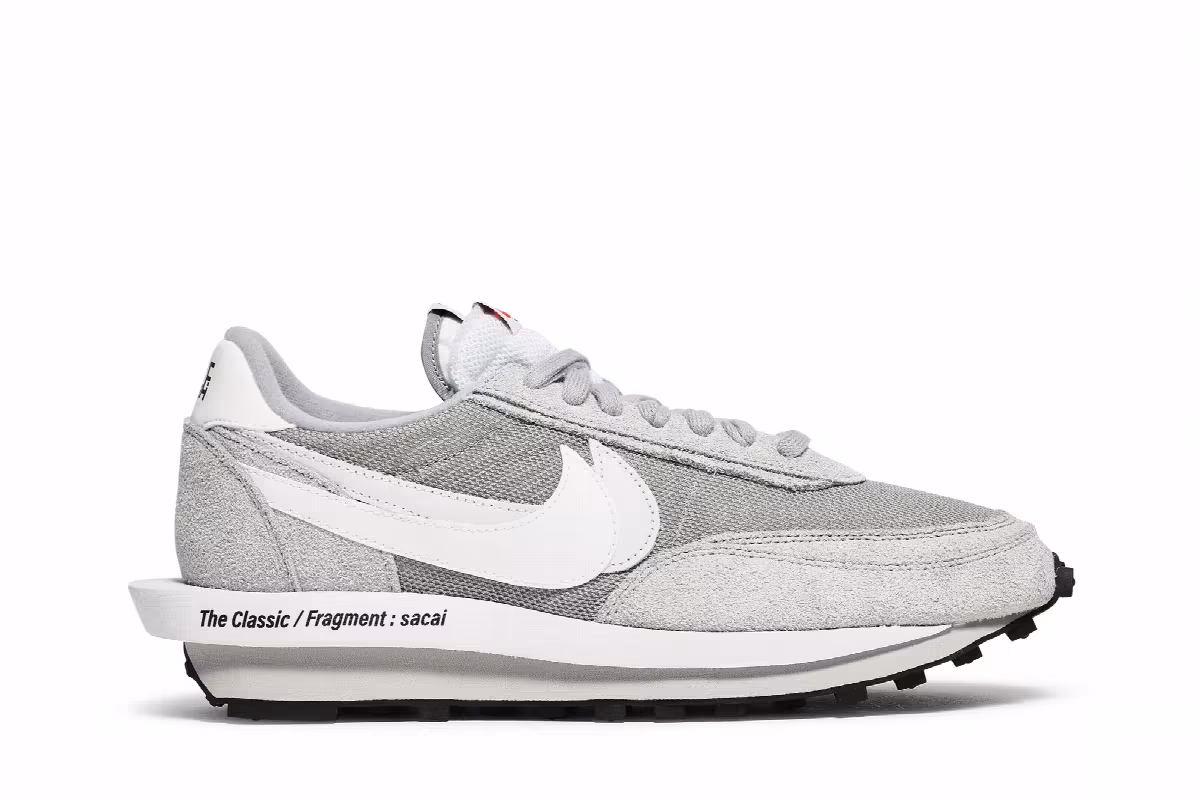 Fragment Design x sacai x Nike LDV Waffle Light Smoke Grey, view 2