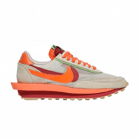 sacai x Clot x Nike LDWaffle 'Net Orange Blaze'