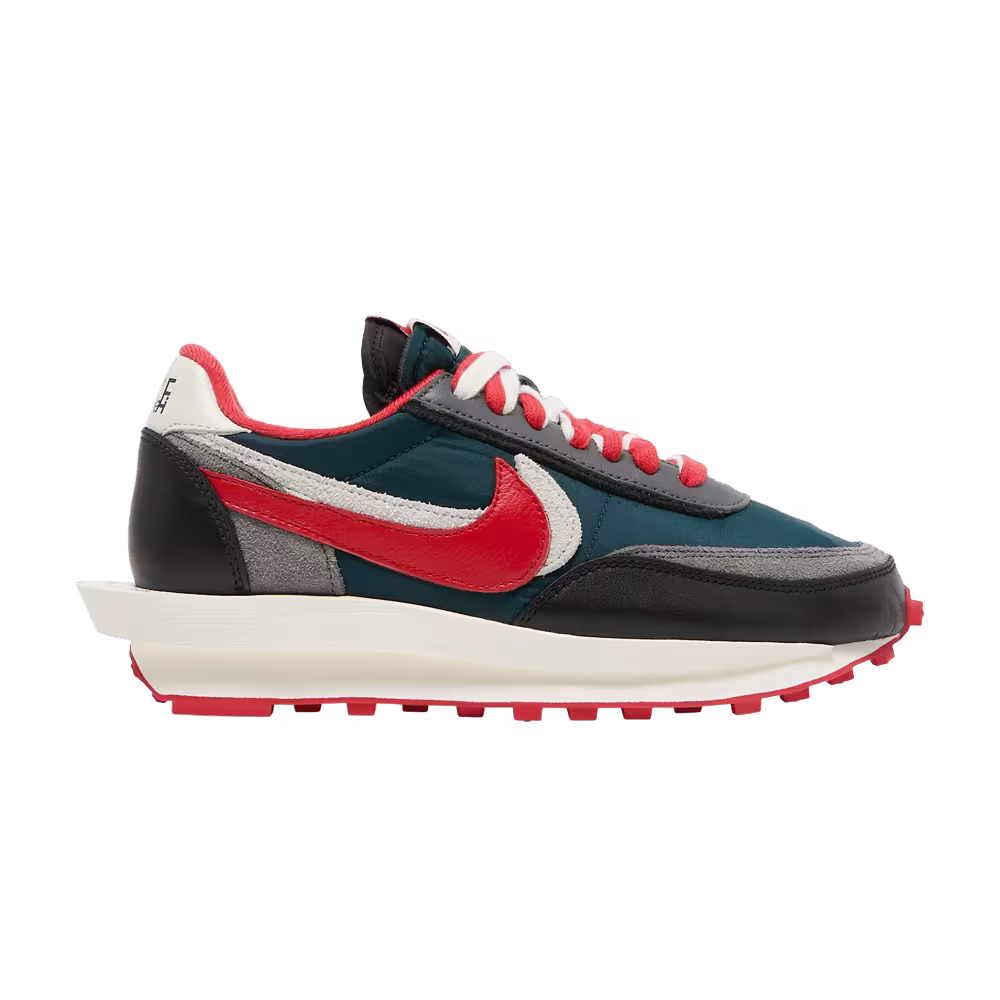 sacai x Undercover x Nike LDWaffle Midnight Spruce University Red