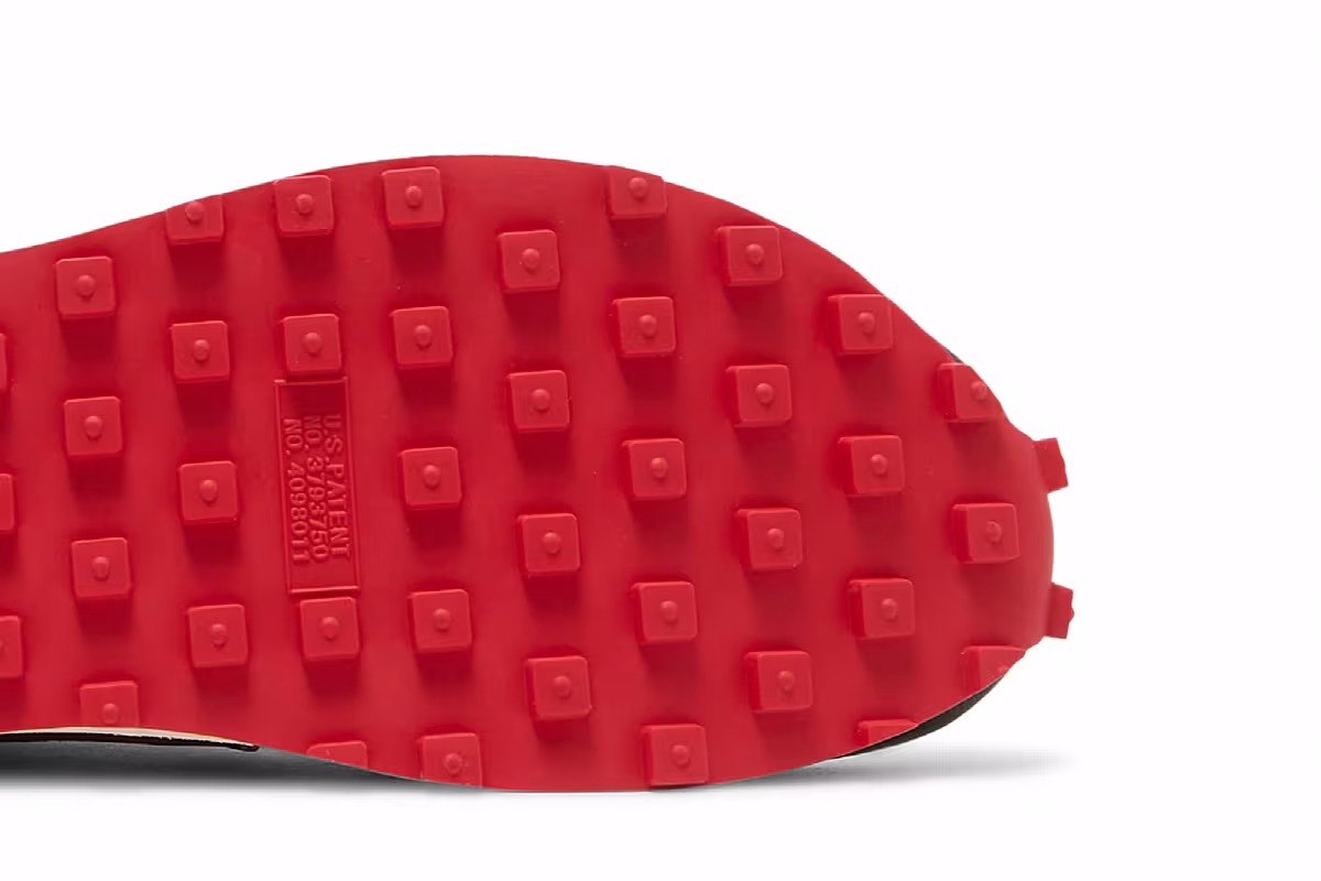 sacai x Undercover x Nike LDWaffle Midnight Spruce University Red, view 6