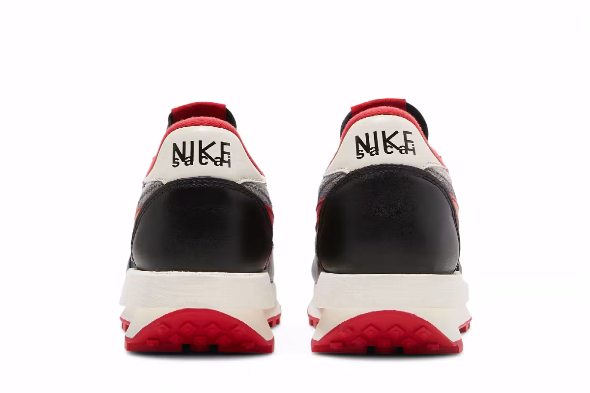 sacai x Undercover x Nike LDWaffle Midnight Spruce University Red, view 7