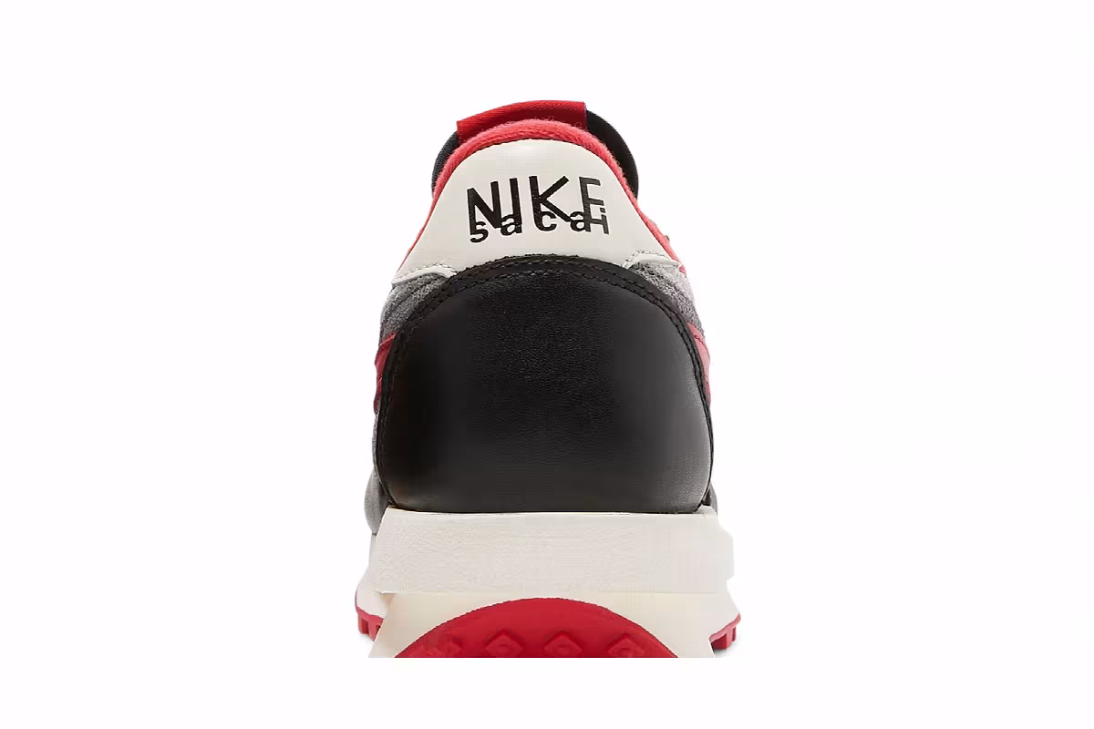 sacai x Undercover x Nike LDWaffle Midnight Spruce University Red, view 8