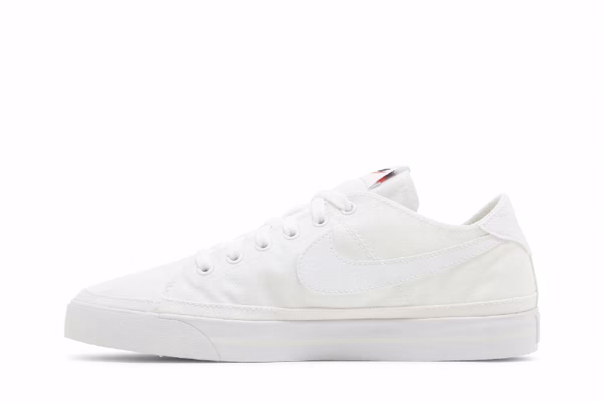 Nike Women's Court Legacy Canvas Triple White, view 4