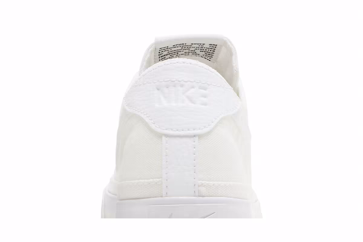 Nike Women's Court Legacy Canvas Triple White, view 8