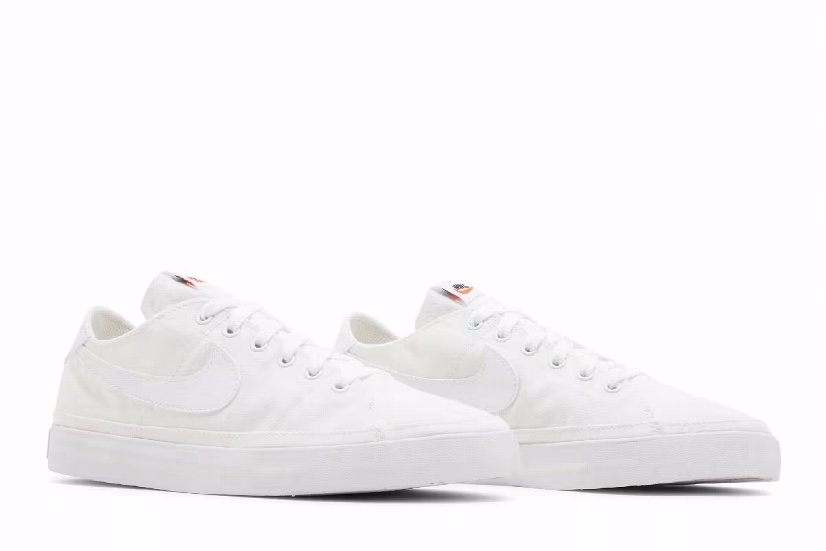 Nike Women's Court Legacy Canvas Triple White, view 9