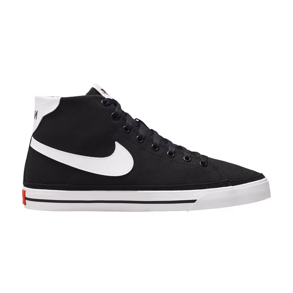 Nike Women's Court Legacy Canvas Mid Black White