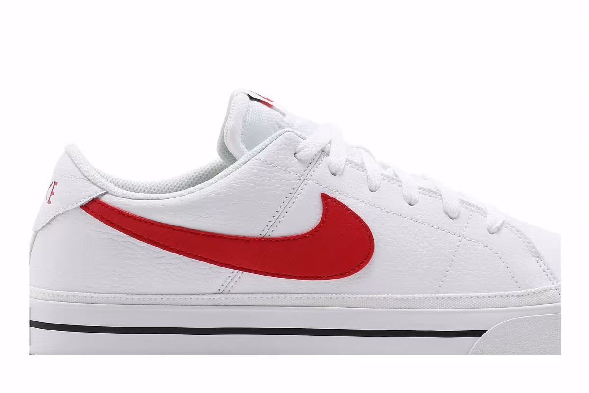 Nike Court Legacy White University Red, view 3