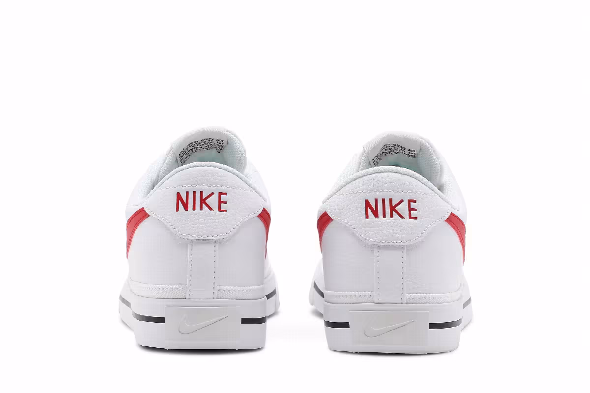 Nike Court Legacy White University Red, view 7