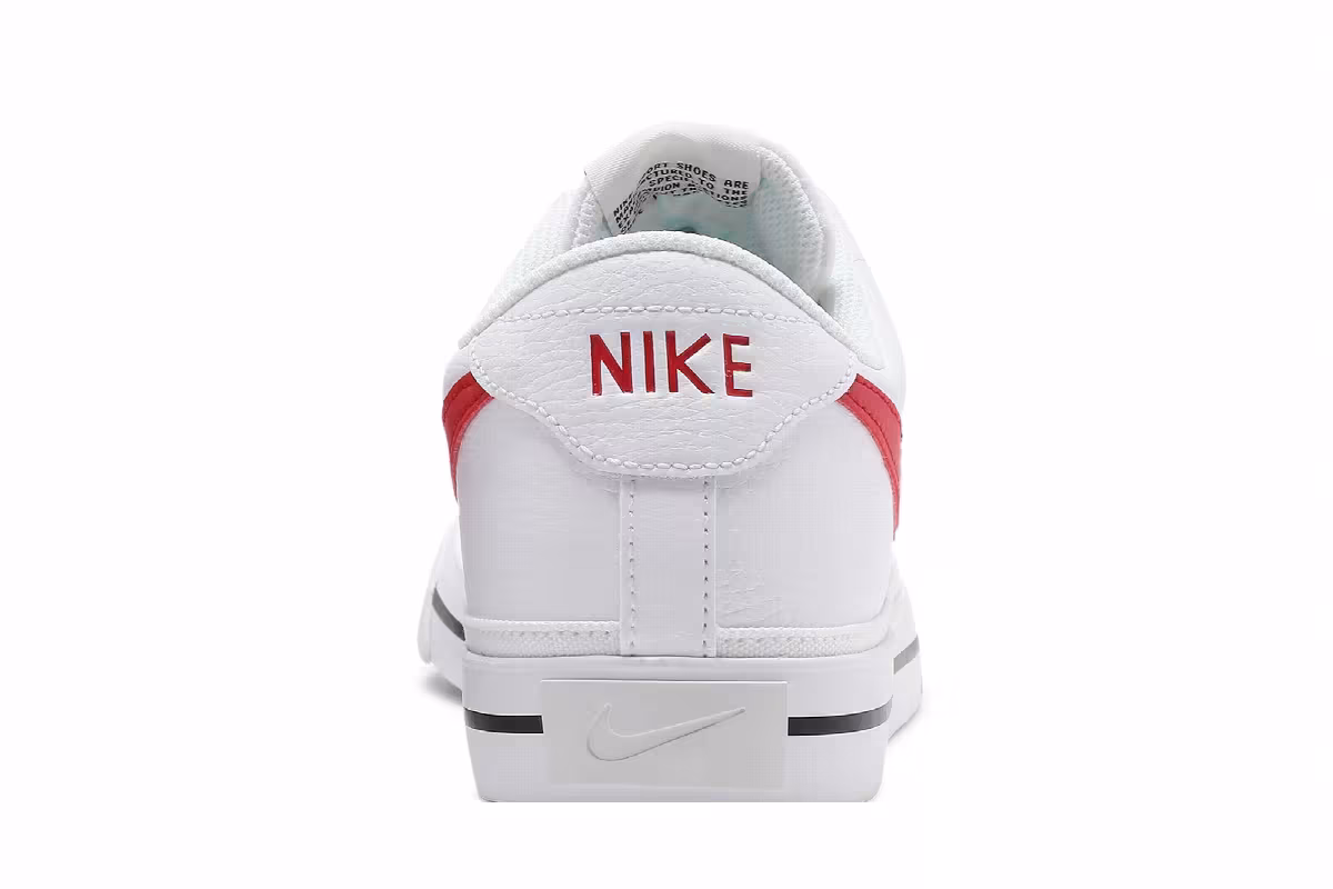 Nike Court Legacy White University Red, view 8