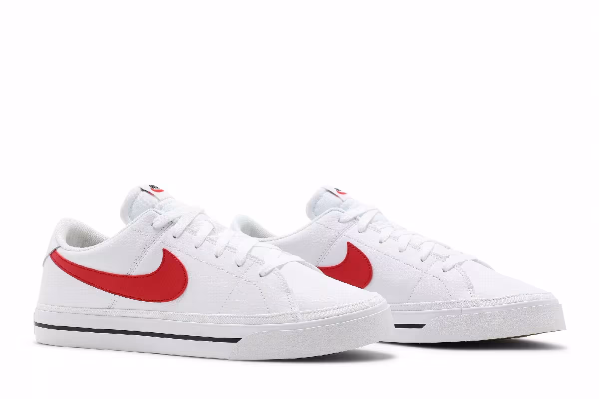 Nike Court Legacy White University Red, view 9