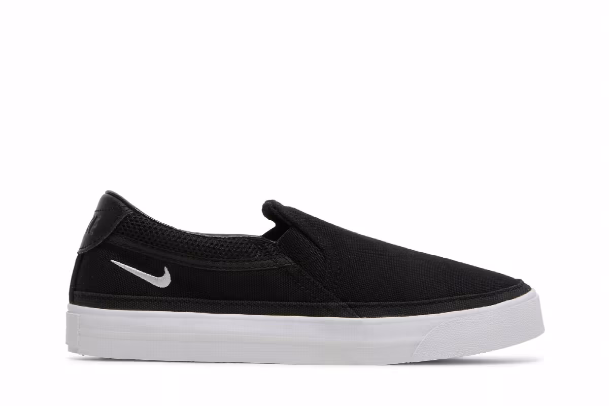 Nike Women's Court Legacy Slip-On Black White, view 2