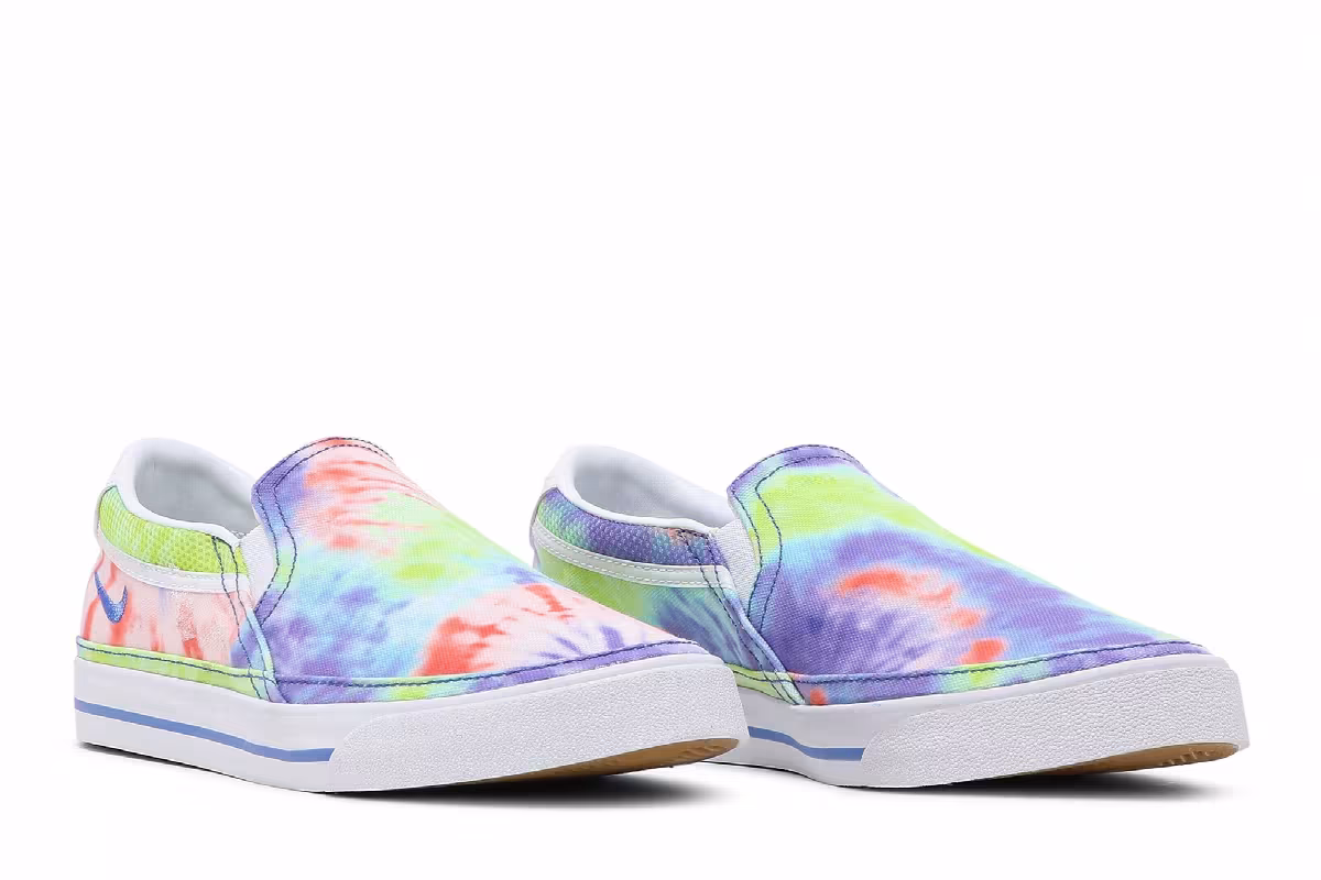 Nike Women's Court Legacy Print Slip-On Tie-Dye, view 9