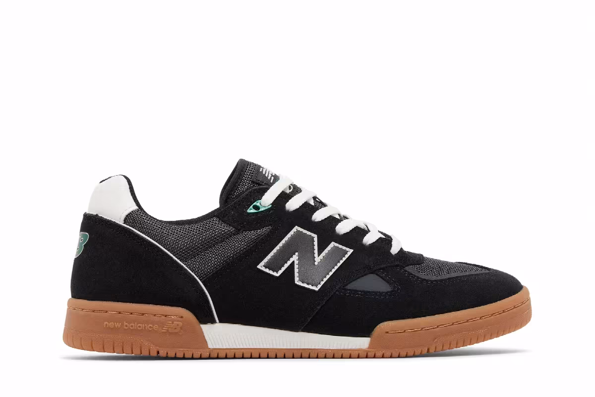 Tom Knox x New Balance Numeric 600 Black White Gum, view 2