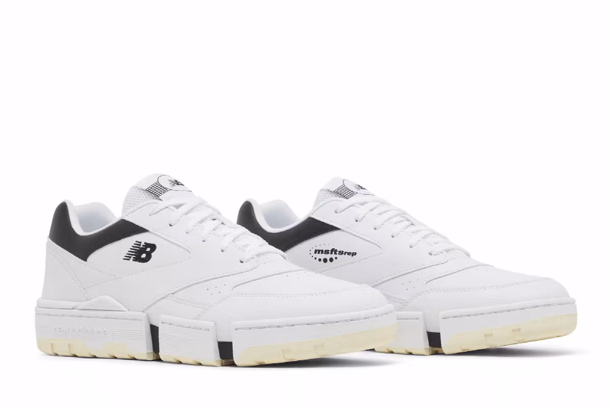 MSFTSrep x New Balance 0.01 White Black, view 9