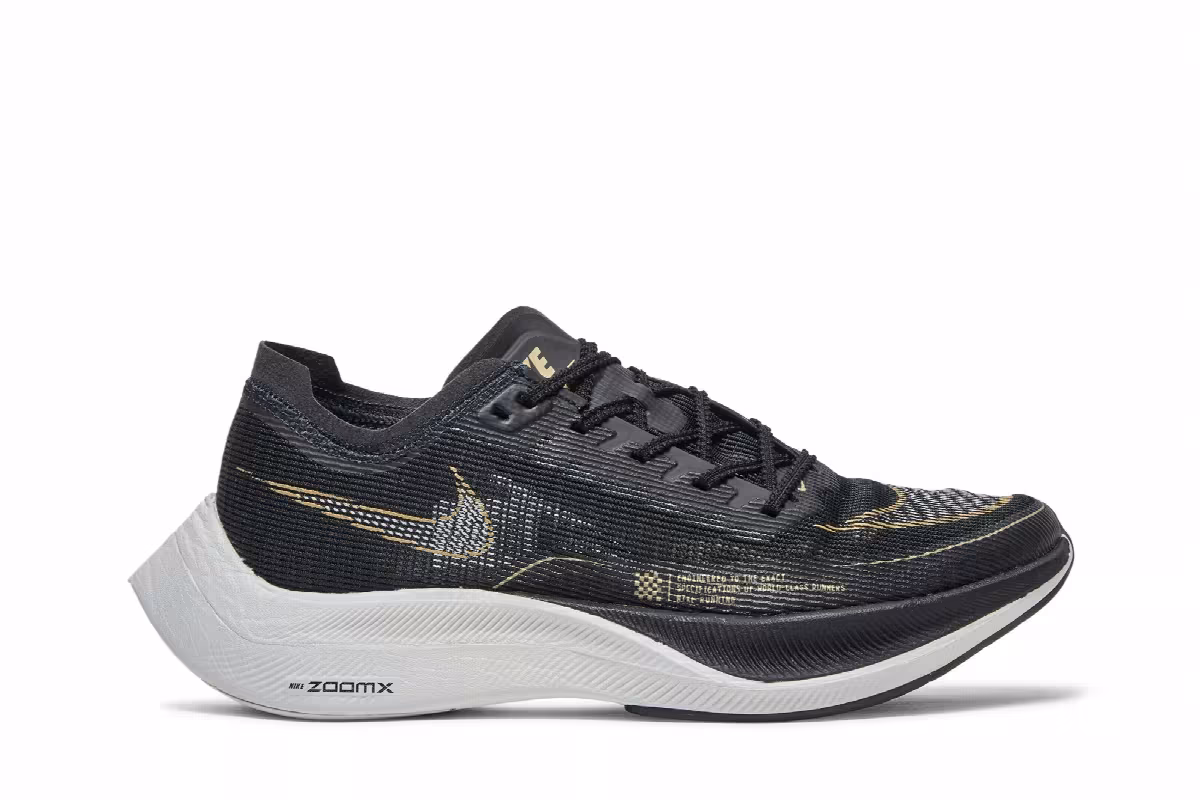 Nike ZoomX Vaporfly NEXT% 2 Black Metallic Gold Coin, view 2
