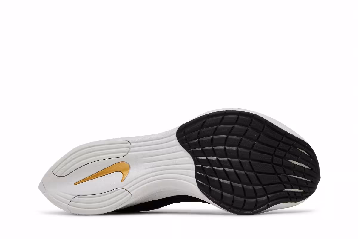 Nike Women's ZoomX Vaporfly NEXT% 2 Black Metallic Gold Coin, view 5