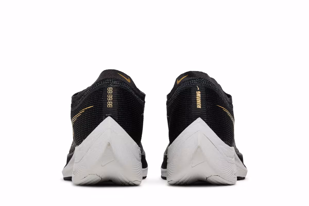 Nike Women's ZoomX Vaporfly NEXT% 2 Black Metallic Gold Coin, view 7