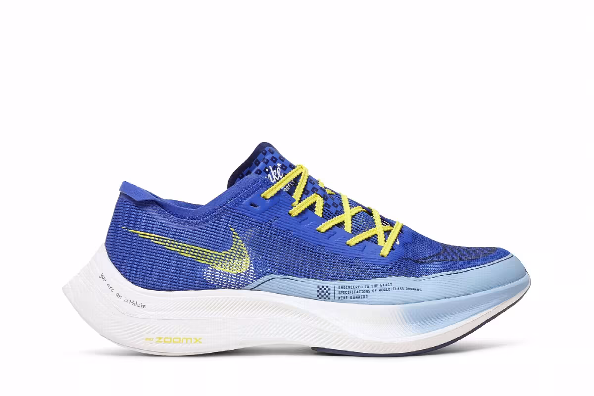 Nike ZoomX Vaporfly NEXT% 2 Hyper Royal Yellow Strike, view 2