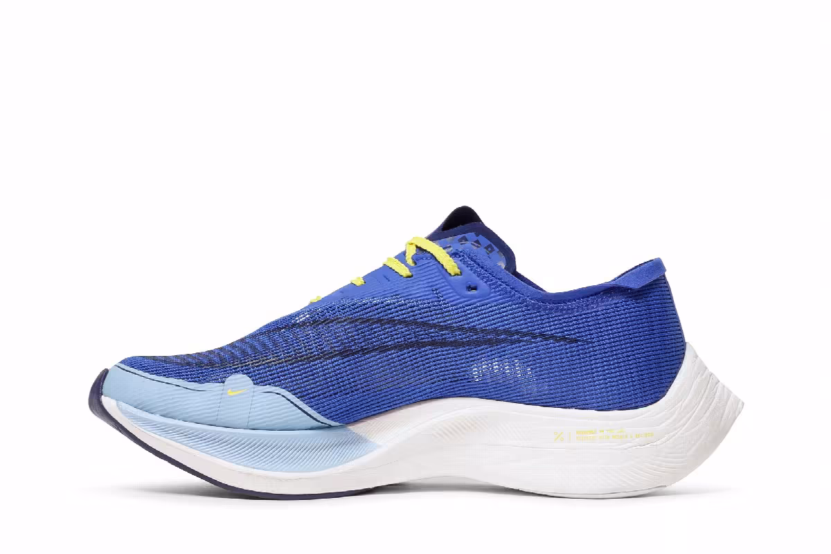 Nike ZoomX Vaporfly NEXT% 2 Hyper Royal Yellow Strike, view 4