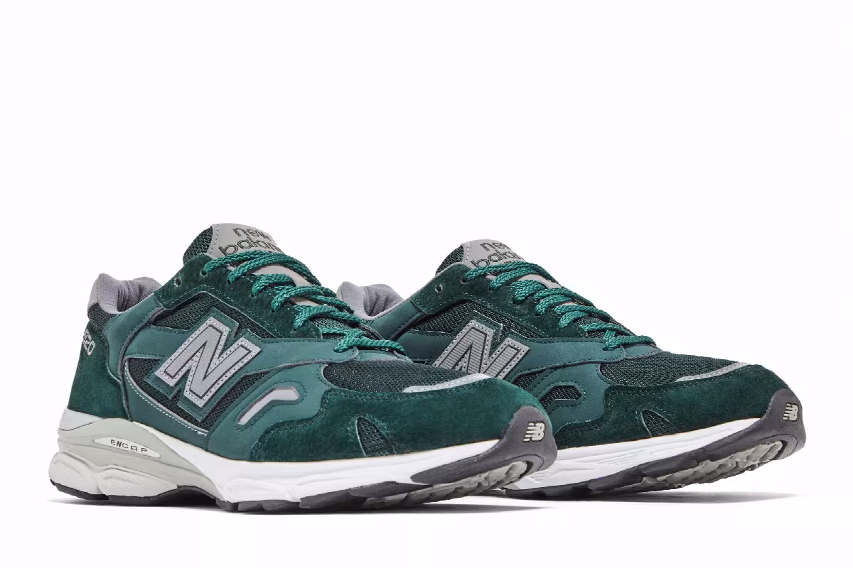 New Balance Men's 920 Made in England Green Grey, view 9