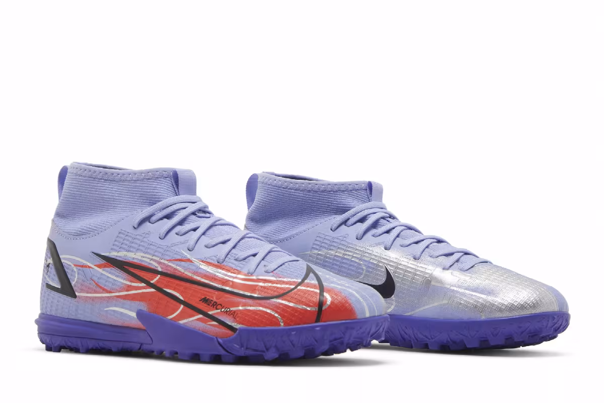 Kylian Mbappé x Nike Mercurial Superfly 8 Academy TF GS Flames, view 9
