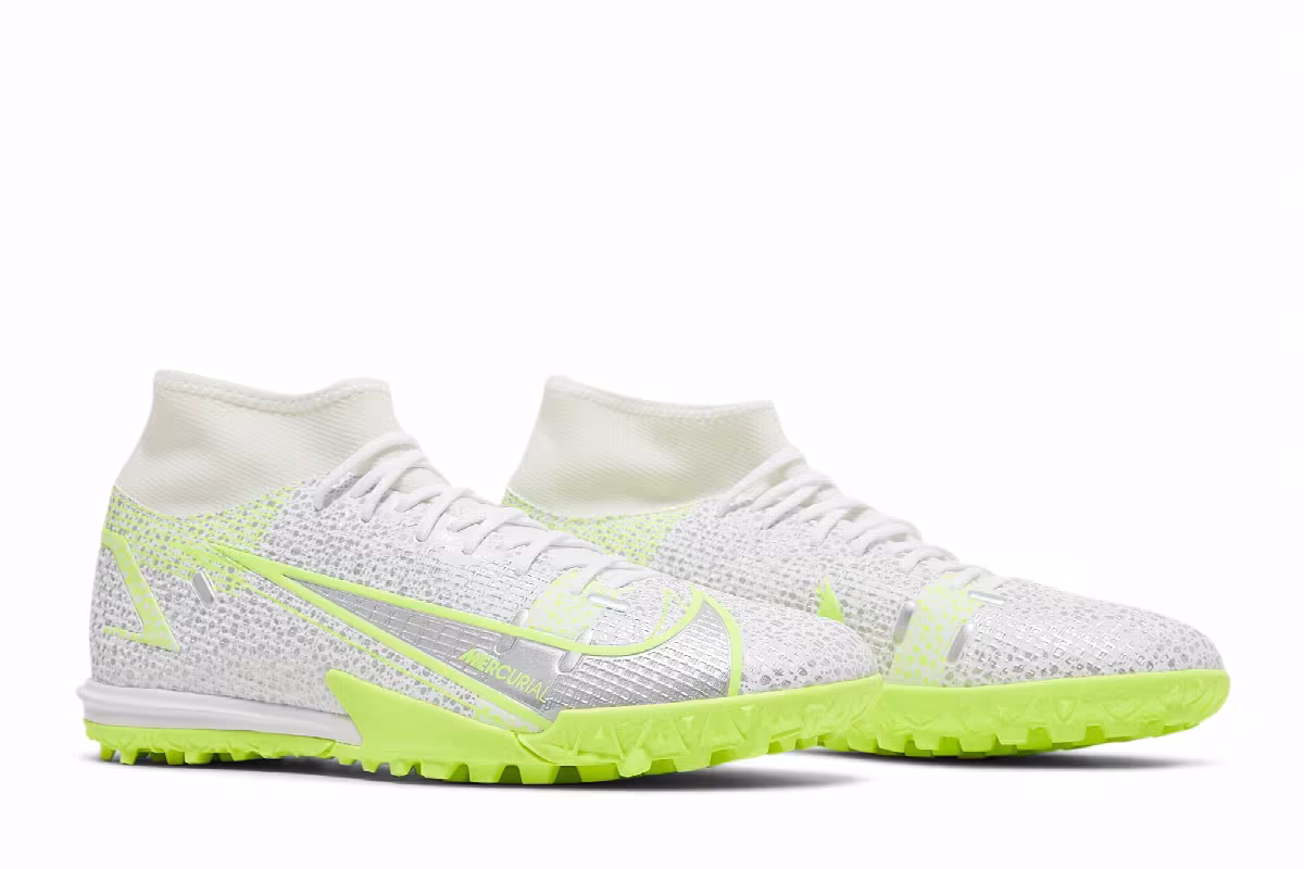 Nike Mercurial Superfly 8 Academy TF Metallic Silver Volt, view 9